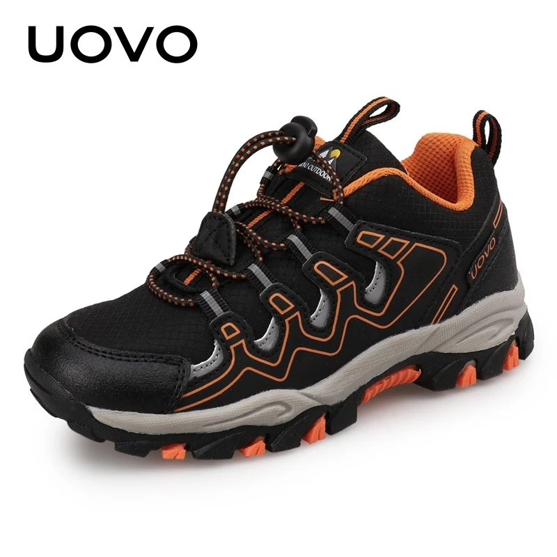 UOVO 2026 New Boys Girls Sports Children Footwear Outdoor Breathable Kids Hiking Shoes Spring And Autumn Sneakers Eur #27-39