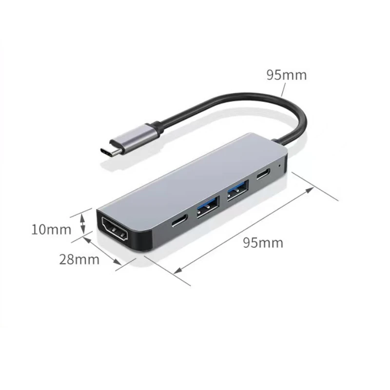 USB C Hub to 4K HDMI-Compatible USB 3.0 2.0 Type C PD Charging Dock for MacBook iPad Samsung S10 Dex TV Mouse Keyboard U Disk