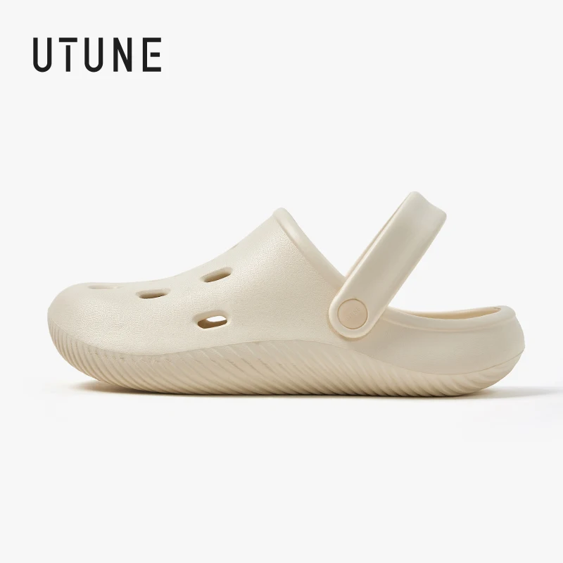 UTUNE 2025 Summer New Design Lightweight Breathable Clogs Unisex Non-Slip Slippers Beach Sandals Trendy Comfortable Casual Shoe