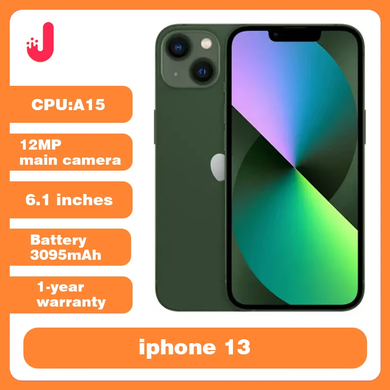 Unlocked Apple iPhone 13 6.1" Retina XDR OLED RAM 4GB ROM 128/256GB Face ID A15 IOS 5G iPhone13 Smartphone