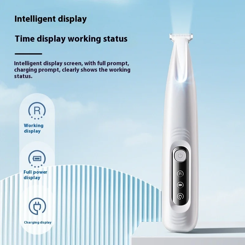 Upgrade Dog Paw Trimmer with LED Light Waterproof Portable Pet Hair Trimmer with Display Dog Clippers Grooming 18mm Widen Blade