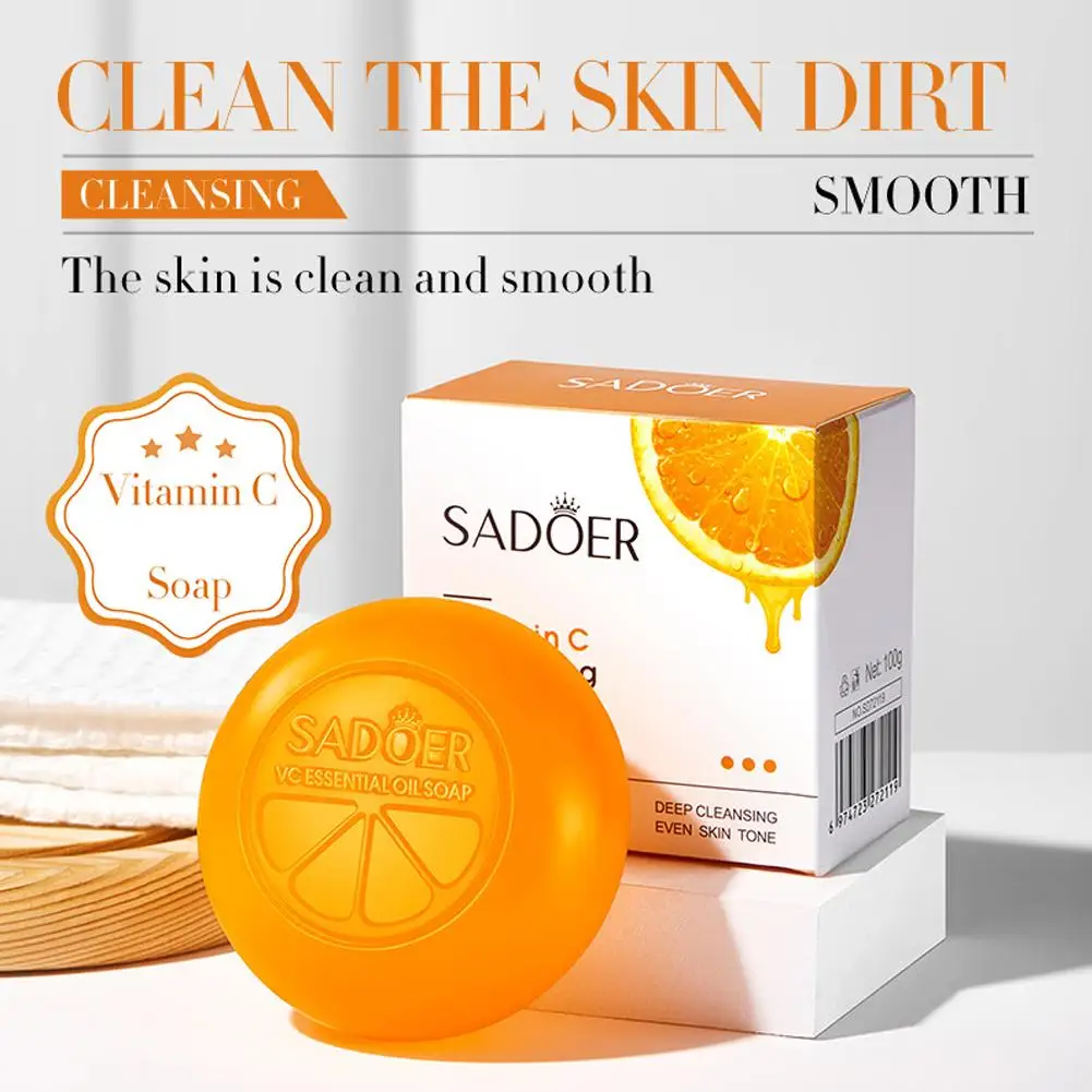Vitamin C Moisturizing Body Soap 1/2pcs - A Mild Cleansing Body Soap for Daily Use, Hydrating & Nourishing the Skin