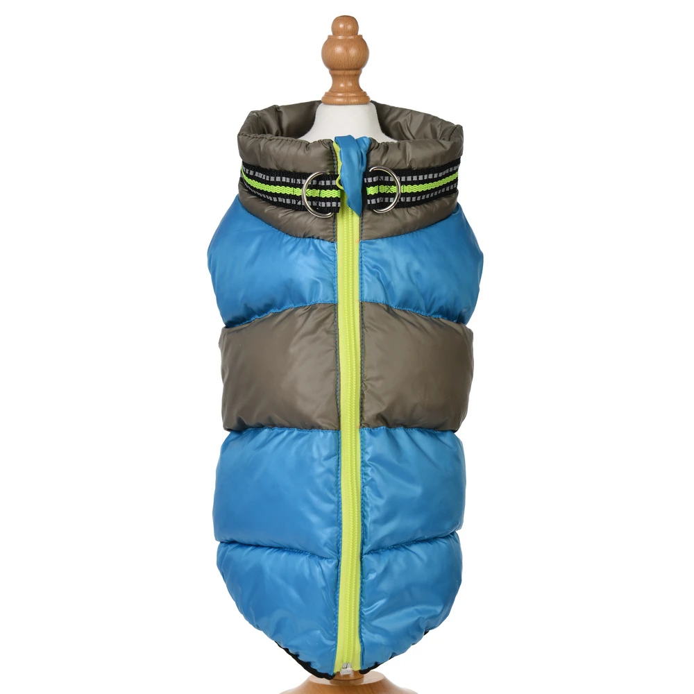 Warm Pet Apparel Winter Windproof Puppy Clothes For Small Medium Dogs Cats Vest Coat With D-Ring Chihuahua Schnauzer Outfits