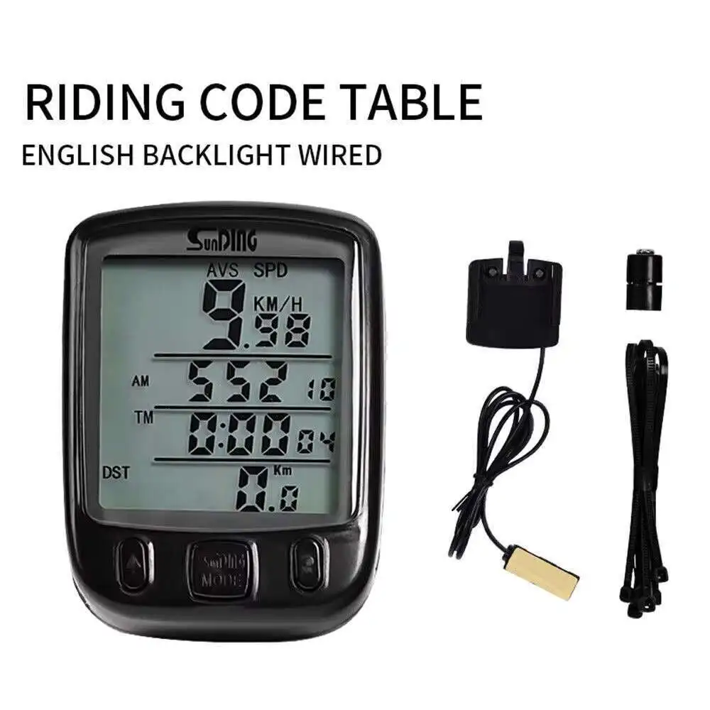 Waterproof Digital LCD Cycle Computer Bicycle Bike Odometer Speedometer Cycling