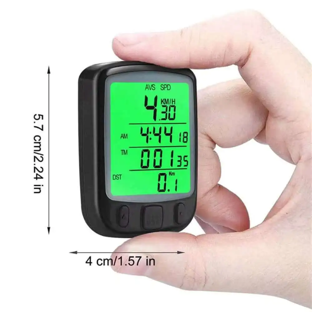 Waterproof Digital LCD Cycle Computer Bicycle Bike Odometer Speedometer Cycling