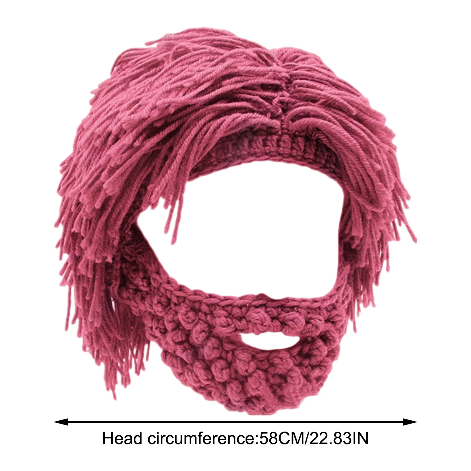 Wig Beard Hats Knitted Cap Creative Barbarian Wig Funny Knit Hat Beard Funny Party Mad Scientist Hip Hop Knit Warm Winter Cap