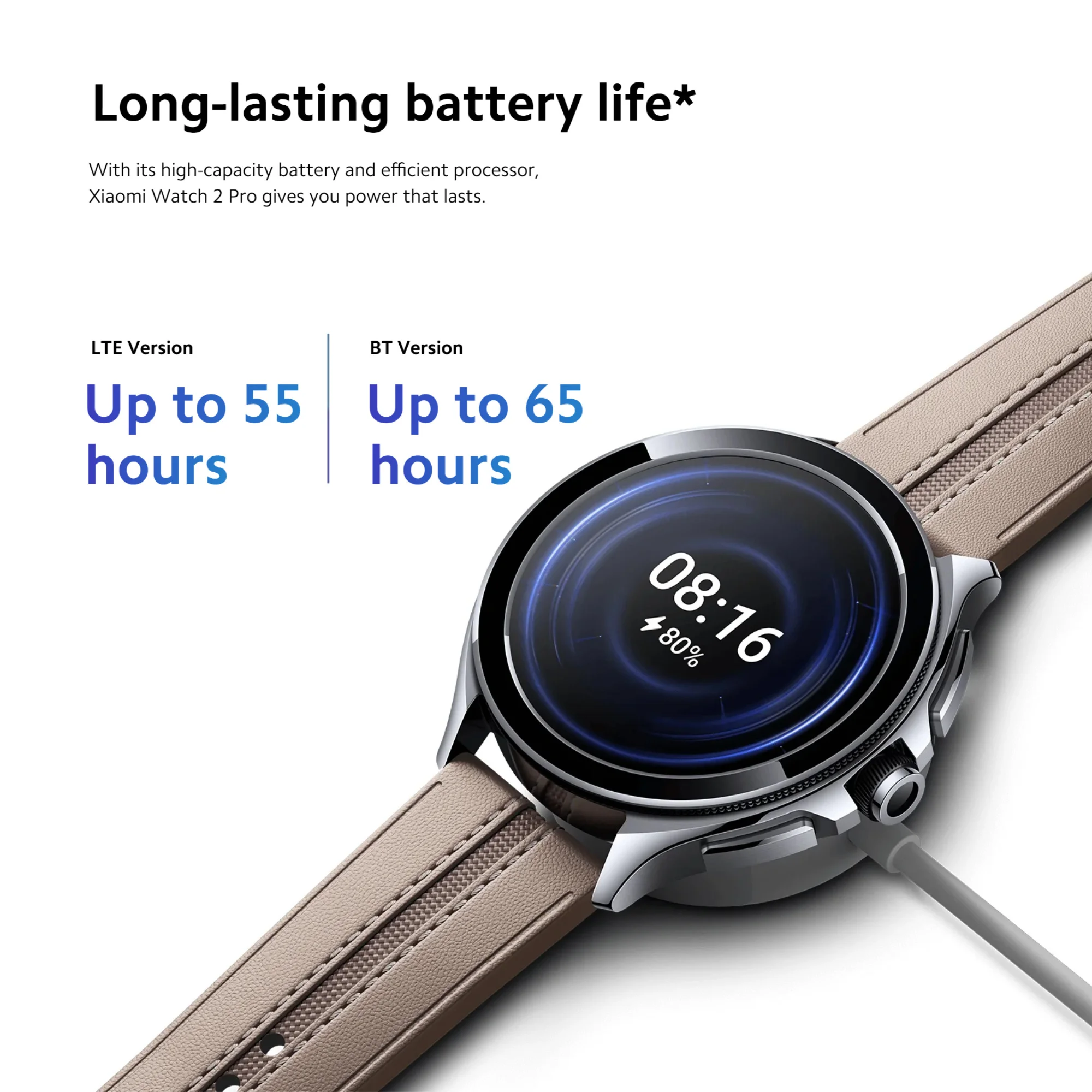 Xiaomi Watch 2 Pro 2GB 32GB 1.43" AMOLED Display 326 PPI 150+ Sports Modes Qualcomm Snapdragon W5+ Gen 1 Magnetic Charge 54.5g