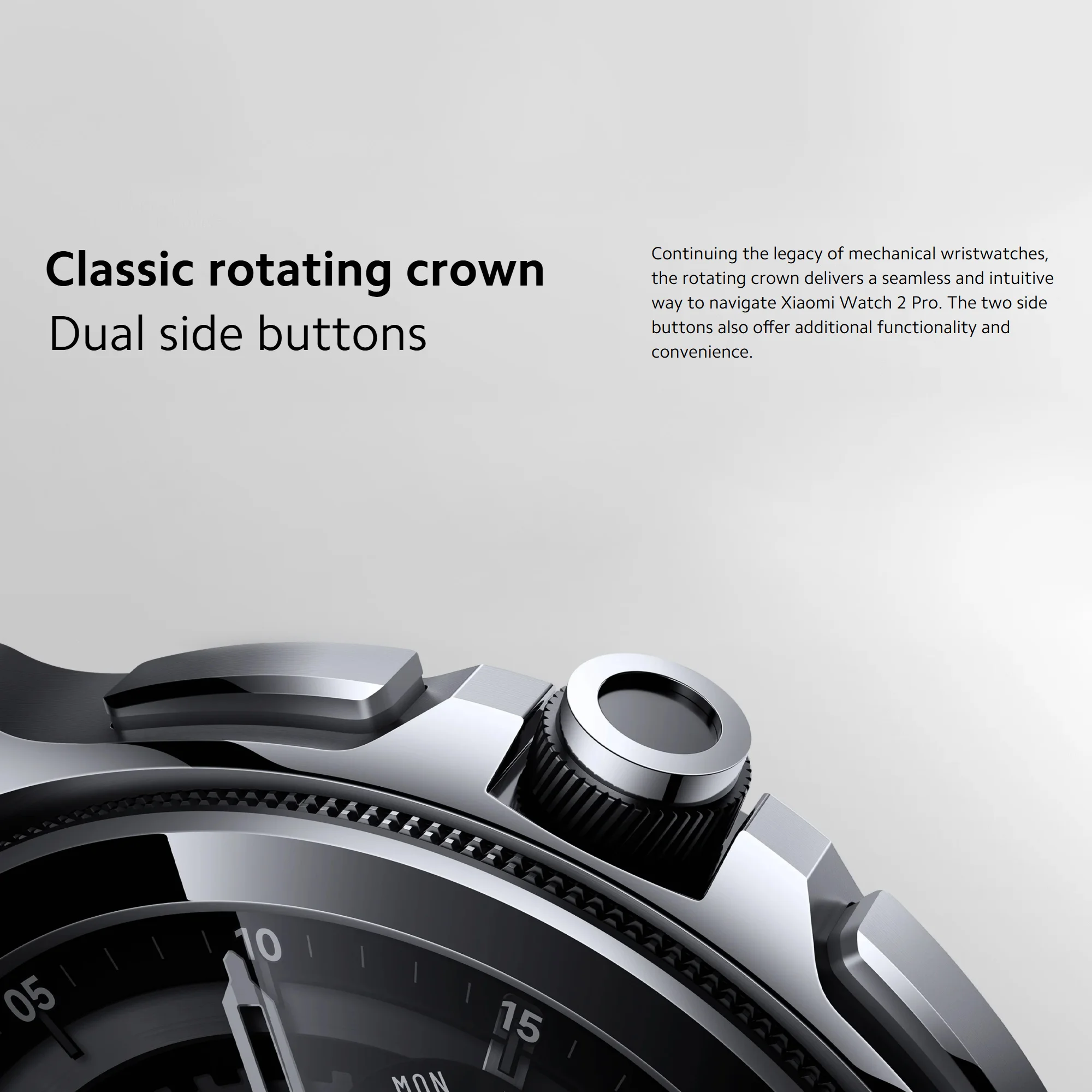 Xiaomi Watch 2 Pro 2GB 32GB 1.43" AMOLED Display 326 PPI 150+ Sports Modes Qualcomm Snapdragon W5+ Gen 1 Magnetic Charge 54.5g