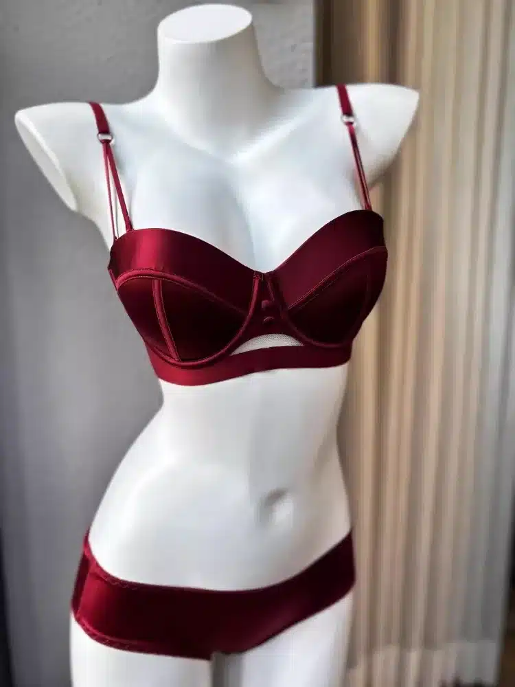 YUQI AA Cup Strapless Bra Set Fixed Half Cup Built-in Lift Lingerie,Push Up Convertible Underwear Push Up Convertible Underwear