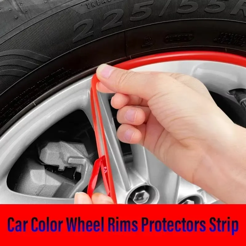car wheel rim blades protector line tire guard decorative strip rubber moulding trim more color car sticker styling 8 meters